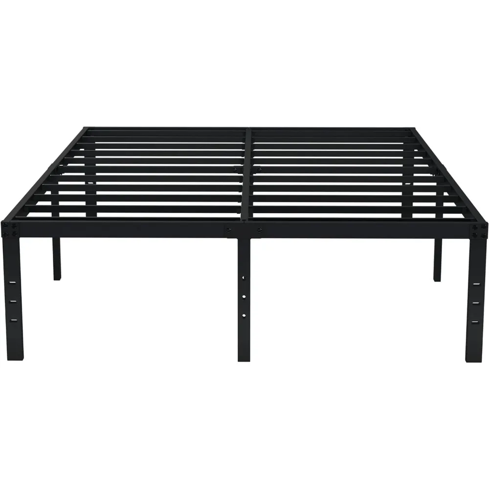 King Siz Bed Frame, No Box Spring Needed, Heavy Duty Tall Metal Platform with Large Storage Space, 18 Inch King Bed Frame