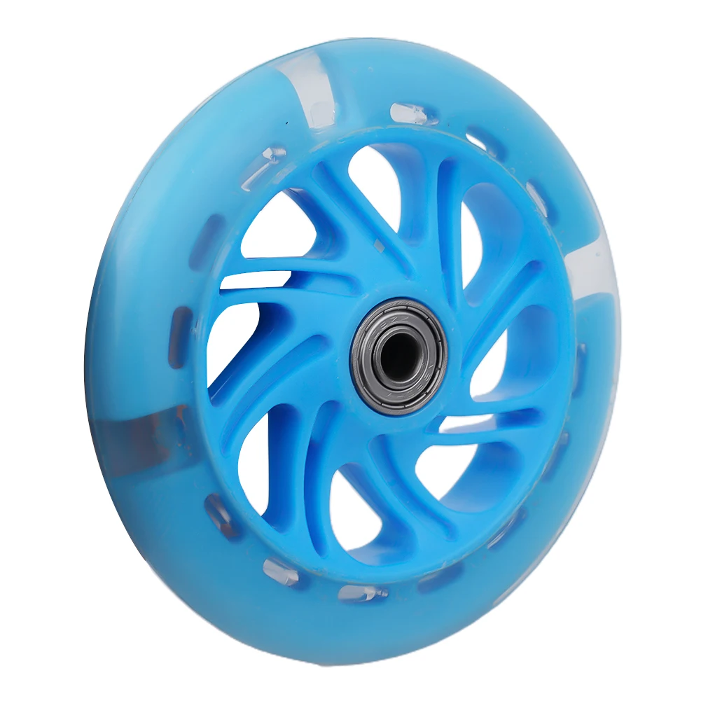 1pc LED-Blitz Rad Blinkende Lichter Zurück Hinten ABEC Für Roller Mini 12x2cm PU Kinder ersetzen Räder Beleuchtung Outdoor Fahrrad Teil – Detail 30