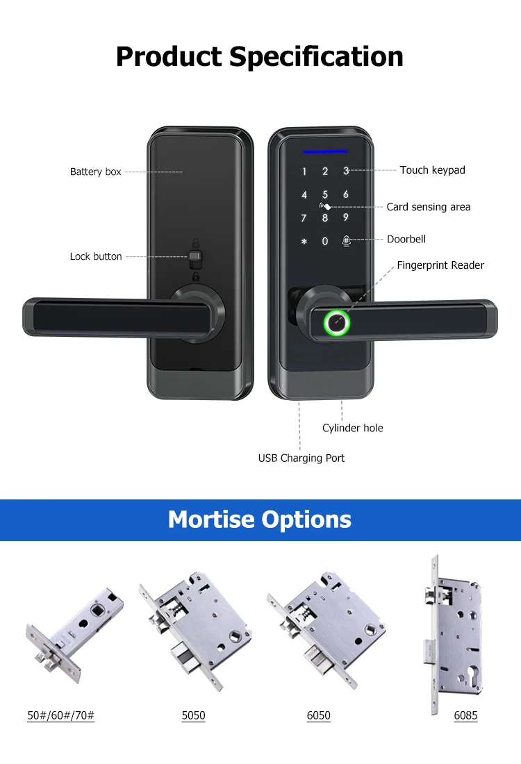 Tuya Wifi Security Protection Waterproof Electronic Gate Remote Control Lock Sma