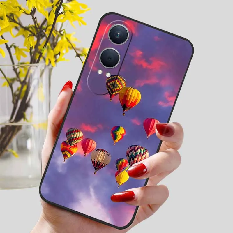 Floral Silicone Soft TPU Phone Case – Shockproof Protector Bumper Cover for OnePlus Nord CE4 Lite 5G