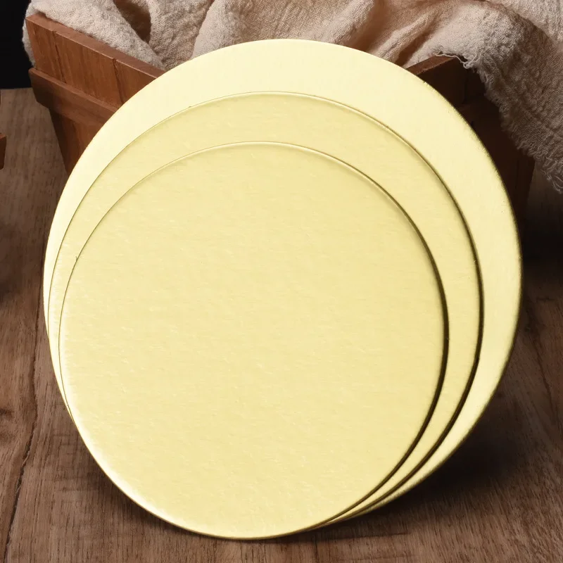10/16/22/26cm Golden Round Cake Board Circle Cardboard Base for Cake Decorating Supplies Party Cupcake Dessert Tray Tools cake decorating tools cake making tools cake baking tools