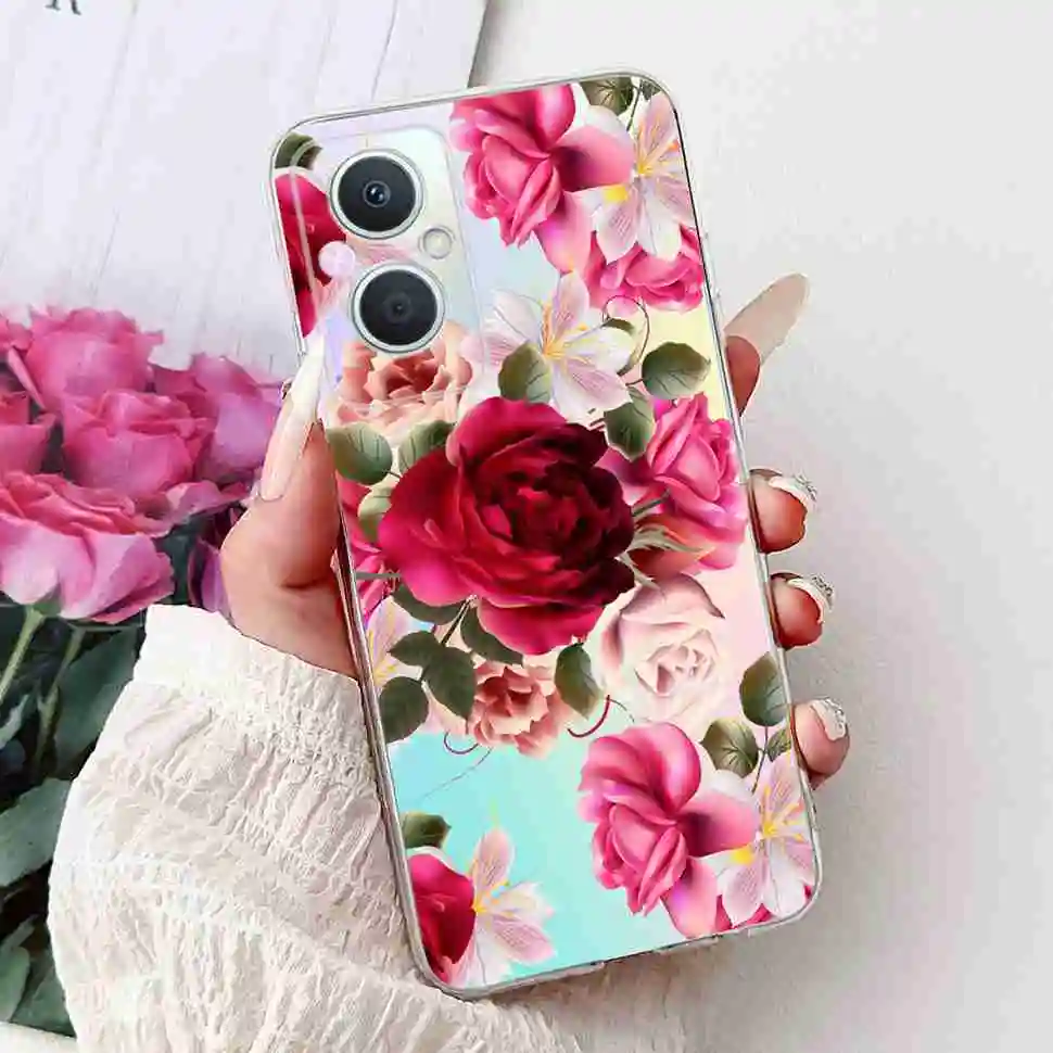 Oppo A96 5G 6.43인치 PFUM10 케이스 PHA120 고급스러운 사랑스러운 고양이 TPU 소프트 실리콘 커버 (Oppo Reno7 Z 5G CPH2343 폰 쉘용)