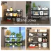 Expandable Kitchen Under Sink Shelf Flexible Layered Rack Cabinet Organizer Sundries Telescopic Holder Spice Rack Pot Storage 4