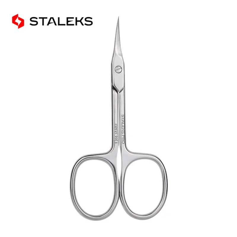 STALEKS SE-22-1Nail Scissors High Quality Stainless Steel Elbow Eyebrow Scissors Exfoliating scissors Trim Nose Hair Makeup Tool 4