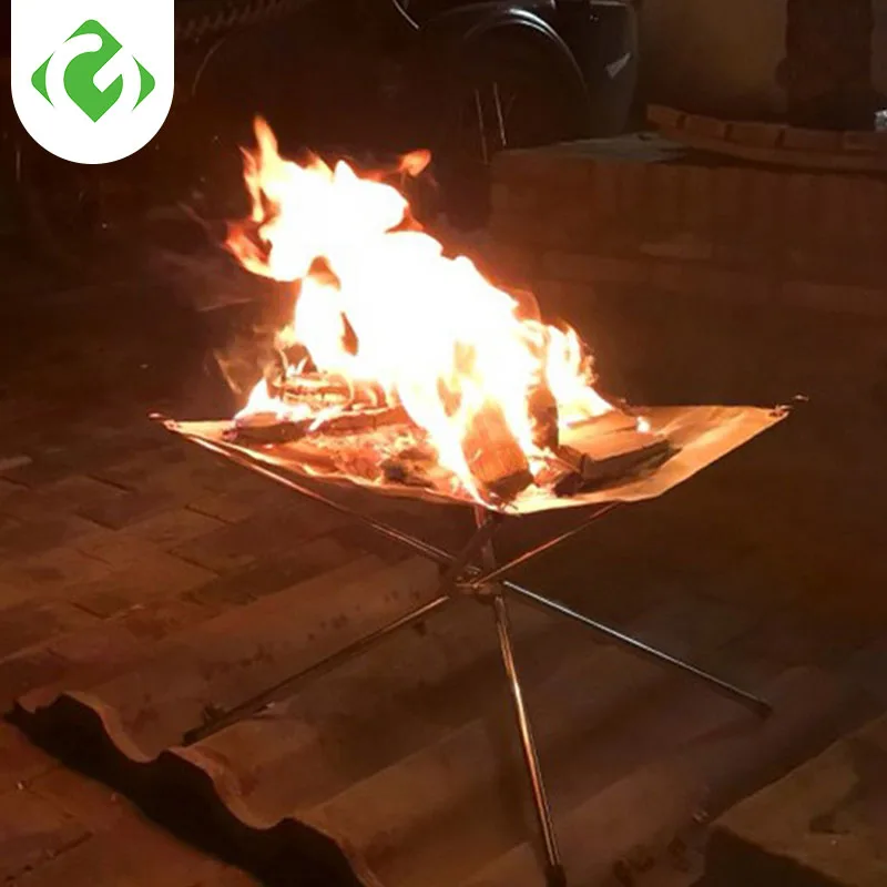 בחצר האחורית אש בור שולחן בור מדורת קמפינג עץ תנור מתקפל רשת אש מתלה מחנה טיולים אש בור עץ דוד חימום חיצוני