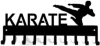 Karate Sparring Medal Hanger & Belt Rack: 14.5 Inches Wide with 10 Hooks, Metal Wall Art for Displaying Achievements and Belts" 4