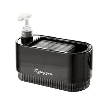 ชุดจ่ายสบู่ล้างมือและล้างจาน ที่ใส่ฟองน้ำ 2-in-1 ที่ปั๊มสบู่แบบตั้งโต๊ะสำหรับอ่างล้างจานในครัว 8