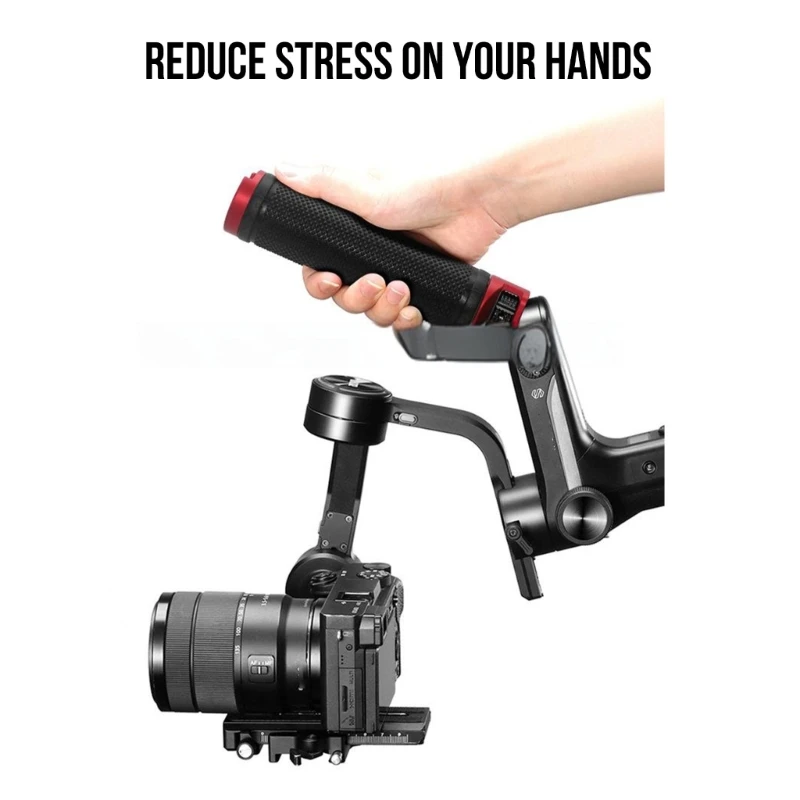 Comfortable Grip Handle Gimbal Stabilizer Silicone Extended Handgrip with Double Positioning Pins for Weebill Lab/S