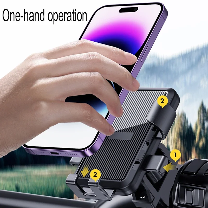 VIKEFON Motorcycle Phone Holder Stand Electric Vehicle Scooter Cycling Mountain Bicycle Phone Handlebar Mount For iPhone Samsung