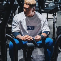 Men T-Shirt Summer Oversize T Shirts Fashion Cotton Letter Print Shirt Sports Training Pattern Casual Streetwear Male Tees Tops 1