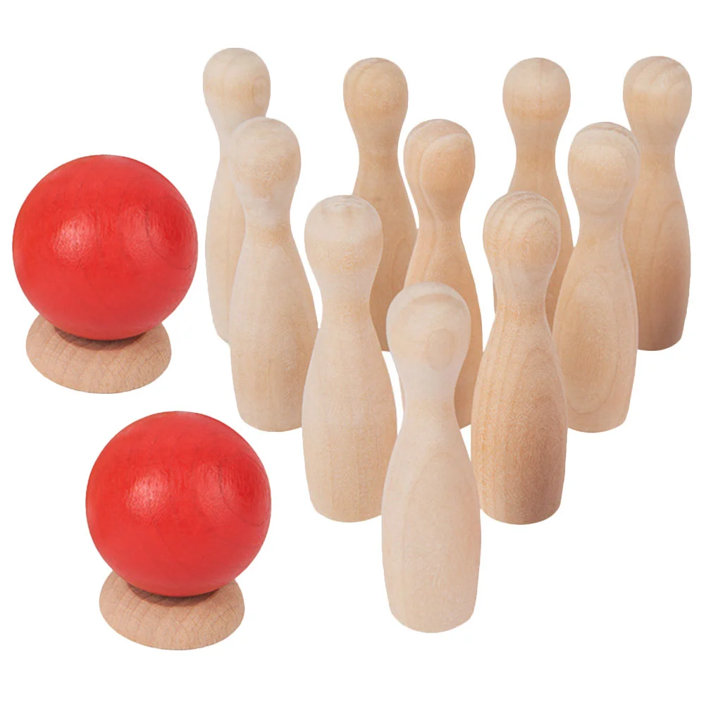 Desktop Bowling Toys Indoor Set Outdoor Play Educational Kids Equipment Wooden Home Amusing