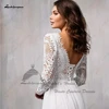 Lakshmigown Hippie Lace Long Sleeve Dress Bridal Sexy A Line Boho Wedding Dresses 2024 Plus Size Beach Wedding Gown Customized 2