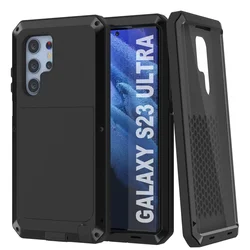 Heavy Duty Metal Armor Phone Case with Enhanced Protection - Galaxy Note20 Ultra (Black)