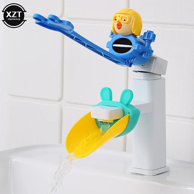 Set 2 Estensori Rubinetto Per Bambini AOI - Design Divertente (Elefante E Anatra), Per Lavaggio Mani