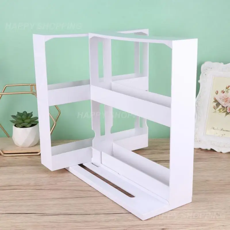 Spice Storage Rack Slide Rail Saving Place Rotate Durable Practical Kitchen Storage Holder Storages-tool Organizer Box Household