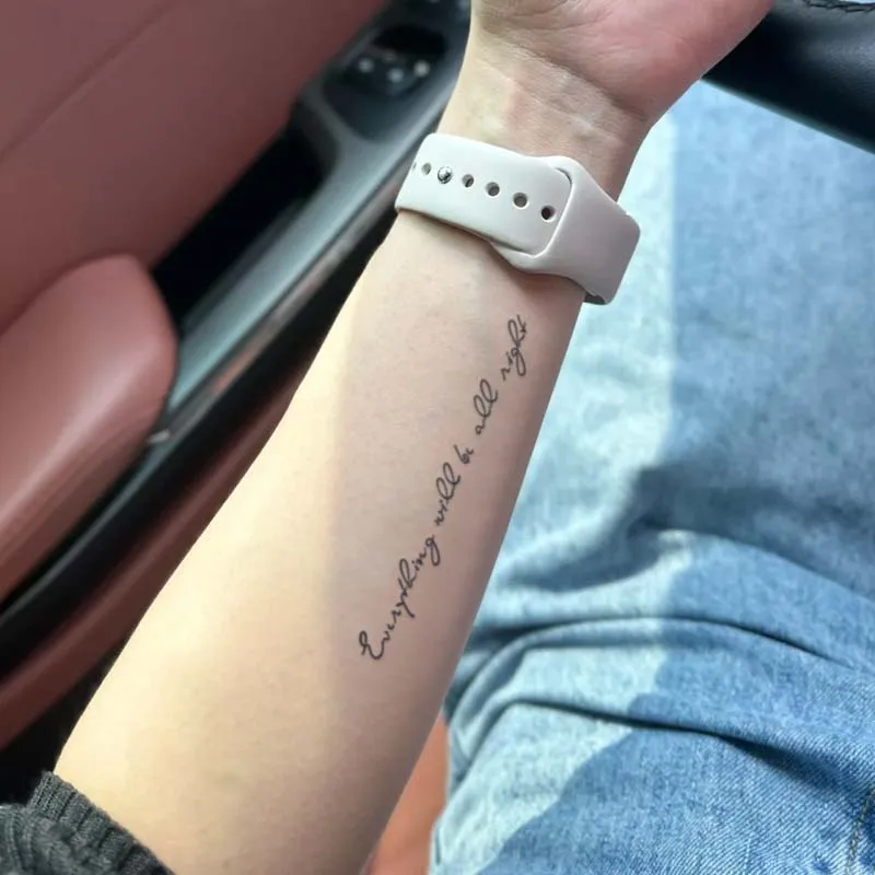 English sentence, lasting 1-2 weeks waterproof, temporary tattoo stickers, realistic semi-permanent fake tattoos for the arms 2
