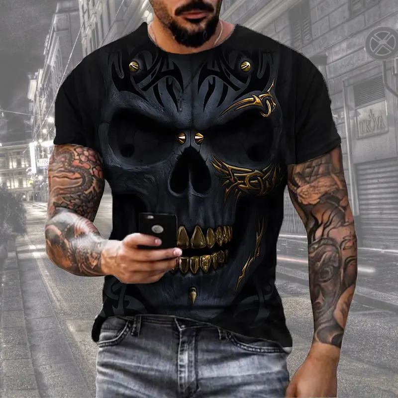 

Hot Style Men T-shirt Short sleeve 3D T Shirt Classic Design Casual Short-sleeved Oversized Street Fashion Loose Tees Tops