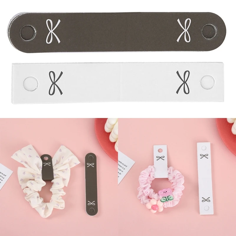

Pack of 100 Hair Rope Holder Cards Stylish Butterfly Paper Card Packaging Card