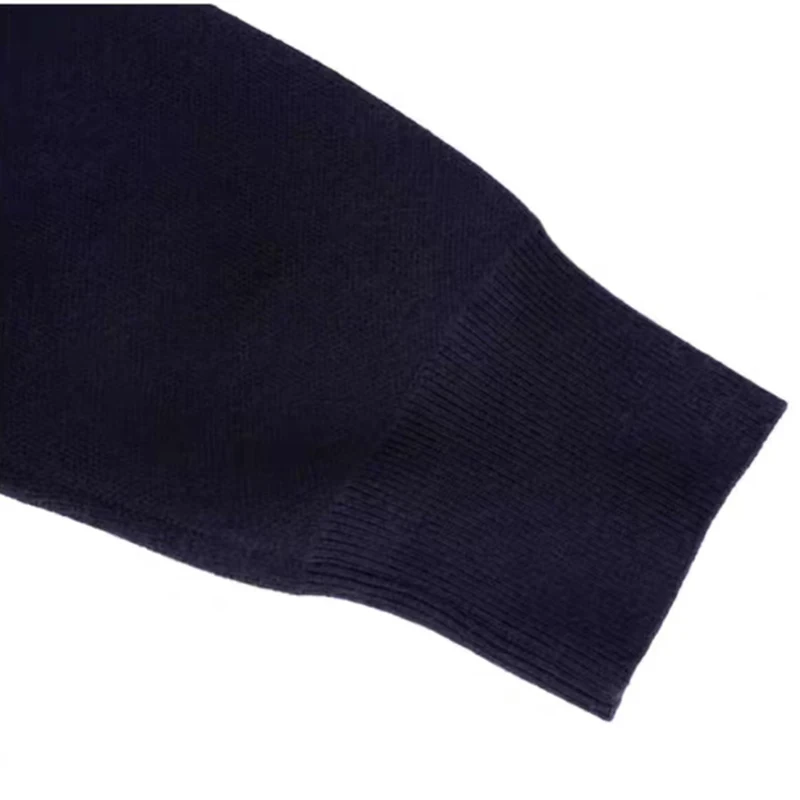 Spring/Autumn New Product Golf Men's Outdoor Sports Jacket Fashion Side Zipper Sweater Versatile Pullover Dark Blue Knitted Top