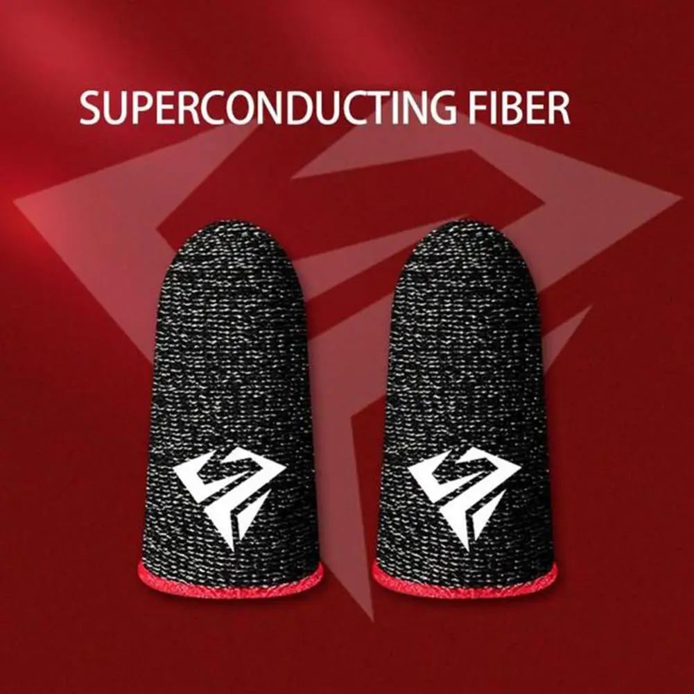 1 Pair Professional Gaming Finger Sleeves Anti-Sweat for Mobile Games