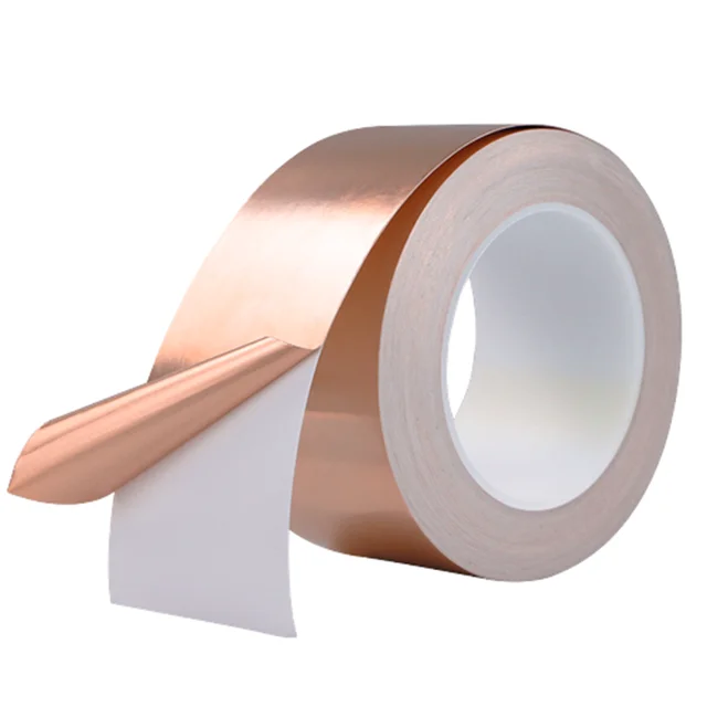 10M Single-sided Conductive Copper Foil Tape Mask Electromagnetic Shield Eliminate EMIAnti-static Repair Adhesive Tape 1PCS