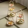 Fruit Tray 1/2/3 Tier Bamboo Weaving Baskets Round Weave Snack Display Stand Elegant Handcrafted Storage Baskets Pastries 1
