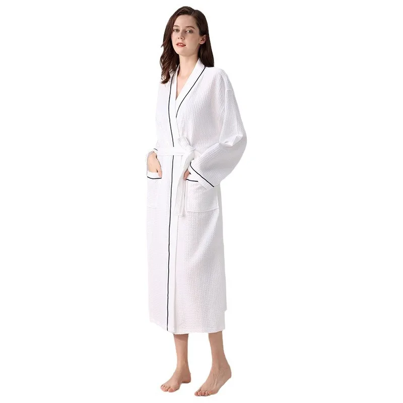 Cotton Waffle Kimono Couples Sauna Clothing New Water Uptake Robe Men And Women Quick-drying Bathrobe Hotel Spa Robes