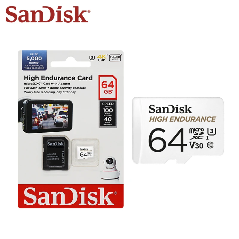 Sandisk Max Endurance Microsd Memory Card 32Gb 64Gb 128Gb 256Gb Muslimex Class 10 U3 V30 Tf Cardmicrosd Card Per Monitor Video