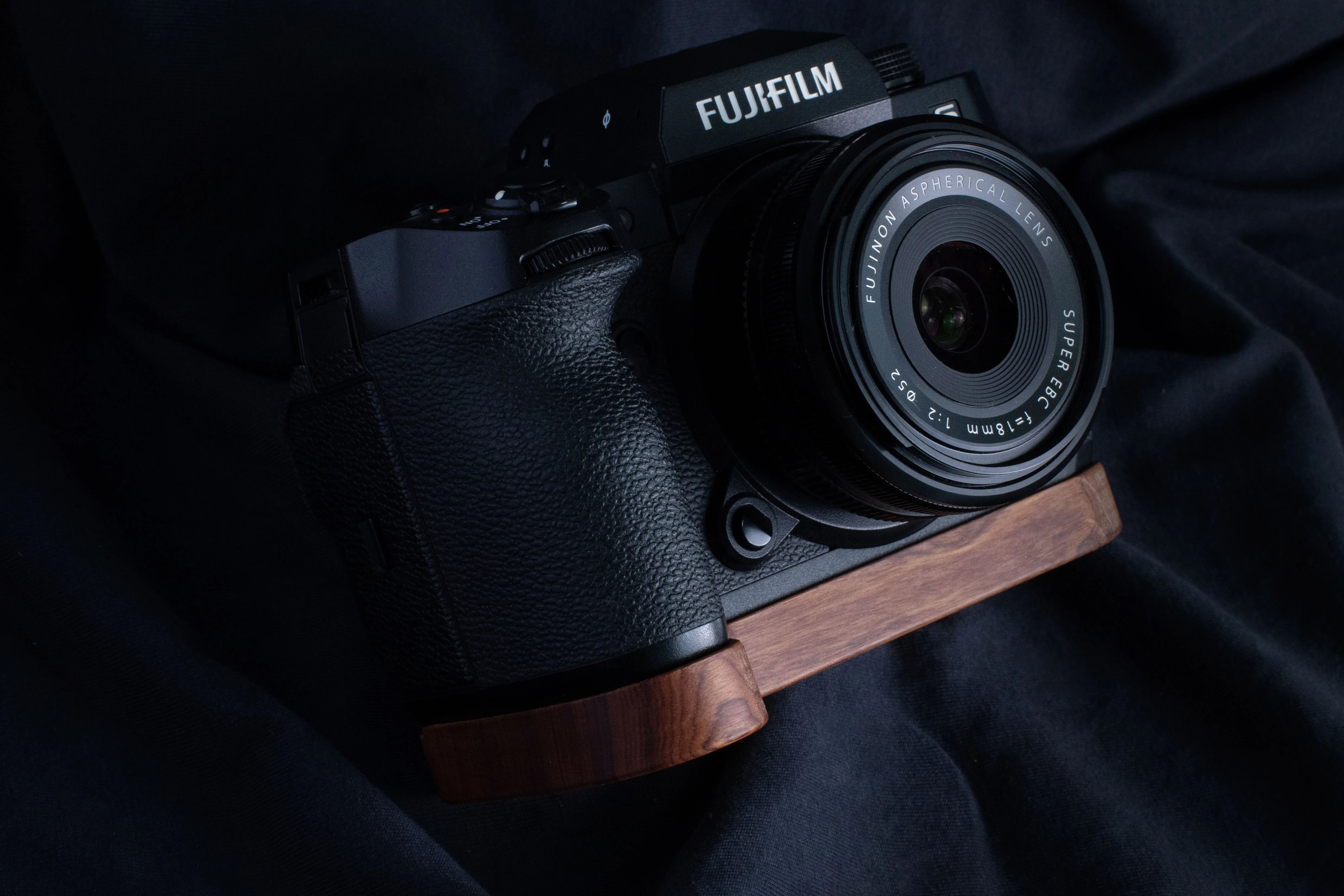 Per Fujifilm Xh2S Xh2 Base Con Manico In Legno