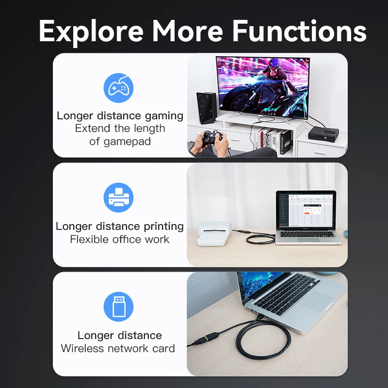 Premium USB 3.0 Male to Female Extension Cable