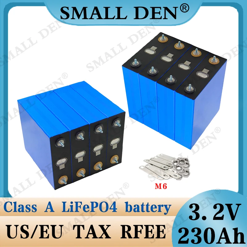 

Brand new A-level 8pcs 3.2V 230Ah LiFePO4 Battery Cells For DIY 12V 24V 48V Home RV Solar Energy Storage System EU US TAX FREE