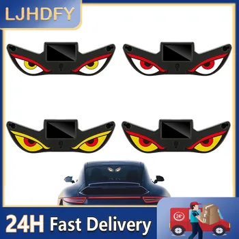 Solar Powered Car Neon Light Wireless Cool Demon EYE Led Ambient Light Suction Cup USB Rechargeable Atmosphere Breathing Lamp 1