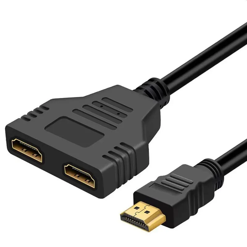 HDMISplitterAdapterCable1MaleToDualHDMI2WayFemale4K3DY