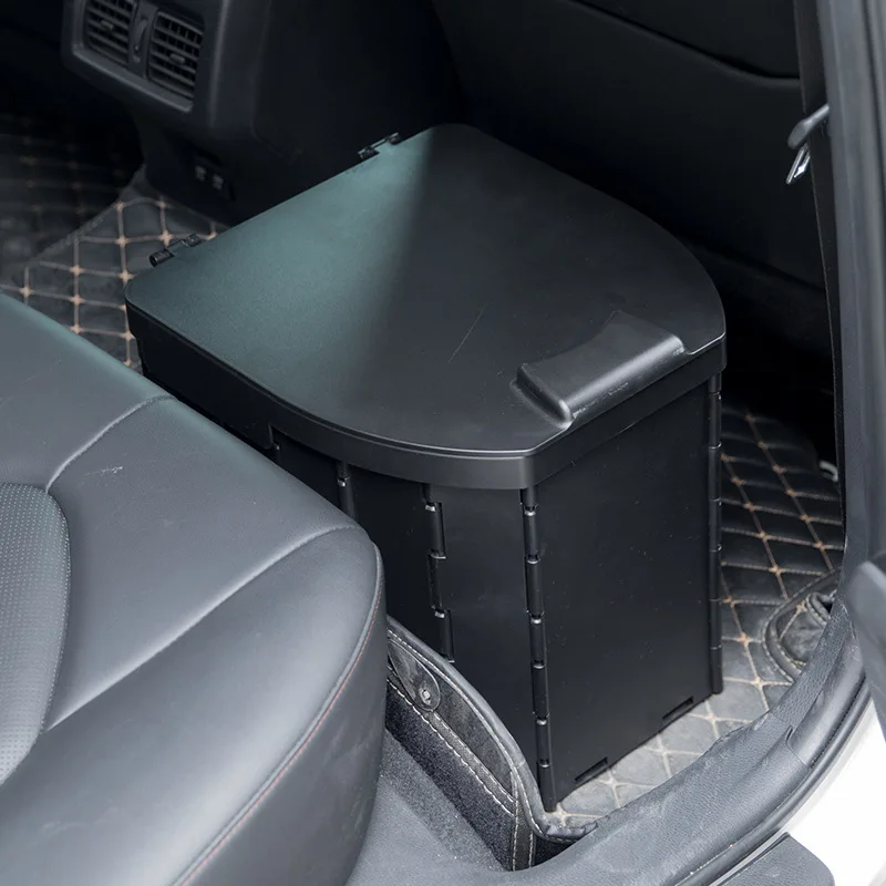 Folding Camping Toilet Collapsible Portable Adults Folding Toilet with Lid for Outdoor Camping Hiking Road Trips Heavy Duty