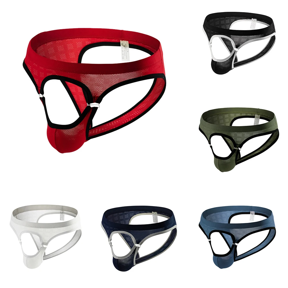 

Трусы-стринги мужские с открытой промежностью, пикантные трусики-стринги с силиконовым клапаном, с открытой промежностью, с петлей, для геев