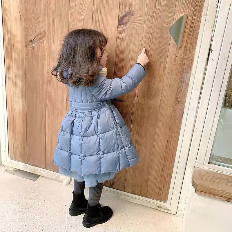 

Baby Girls Jacket Winter Long Cotton Padded Parka Dress Toddler Shinny Hooded Down Coat Christmas Costumes for Snowsuit