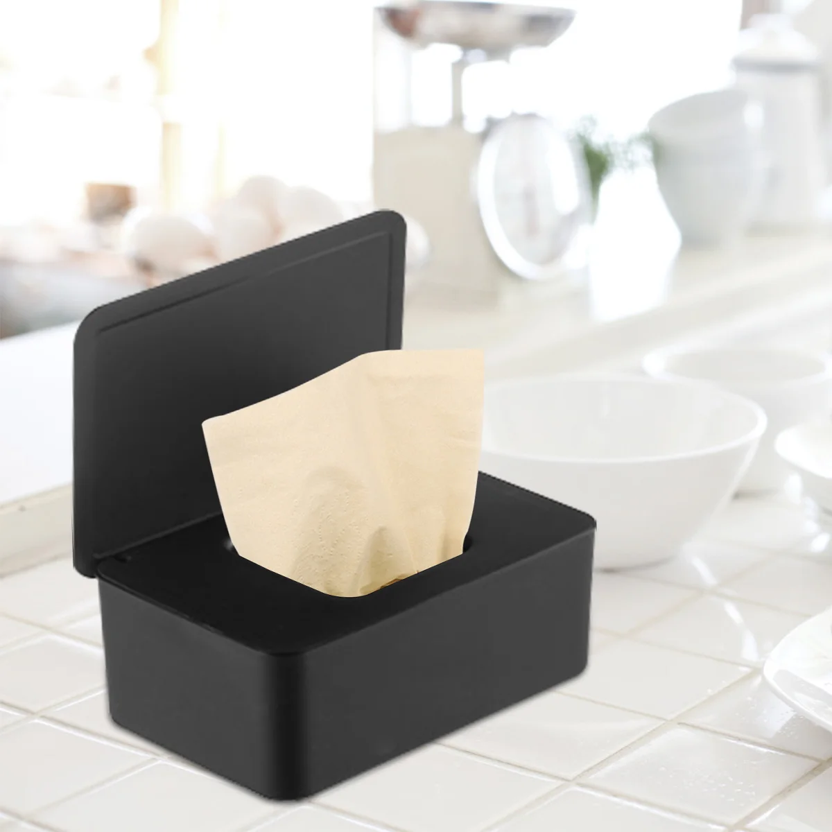 Portable Plastic Dustproof Wipes Dispenser Box for Home Office
