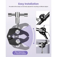 Adjustable Magic Arm with Super Clamp,9 inch Articulating Arm Clamp Friction Power Arm Crab Screw Kit for Camera Monitor Light - Image 5