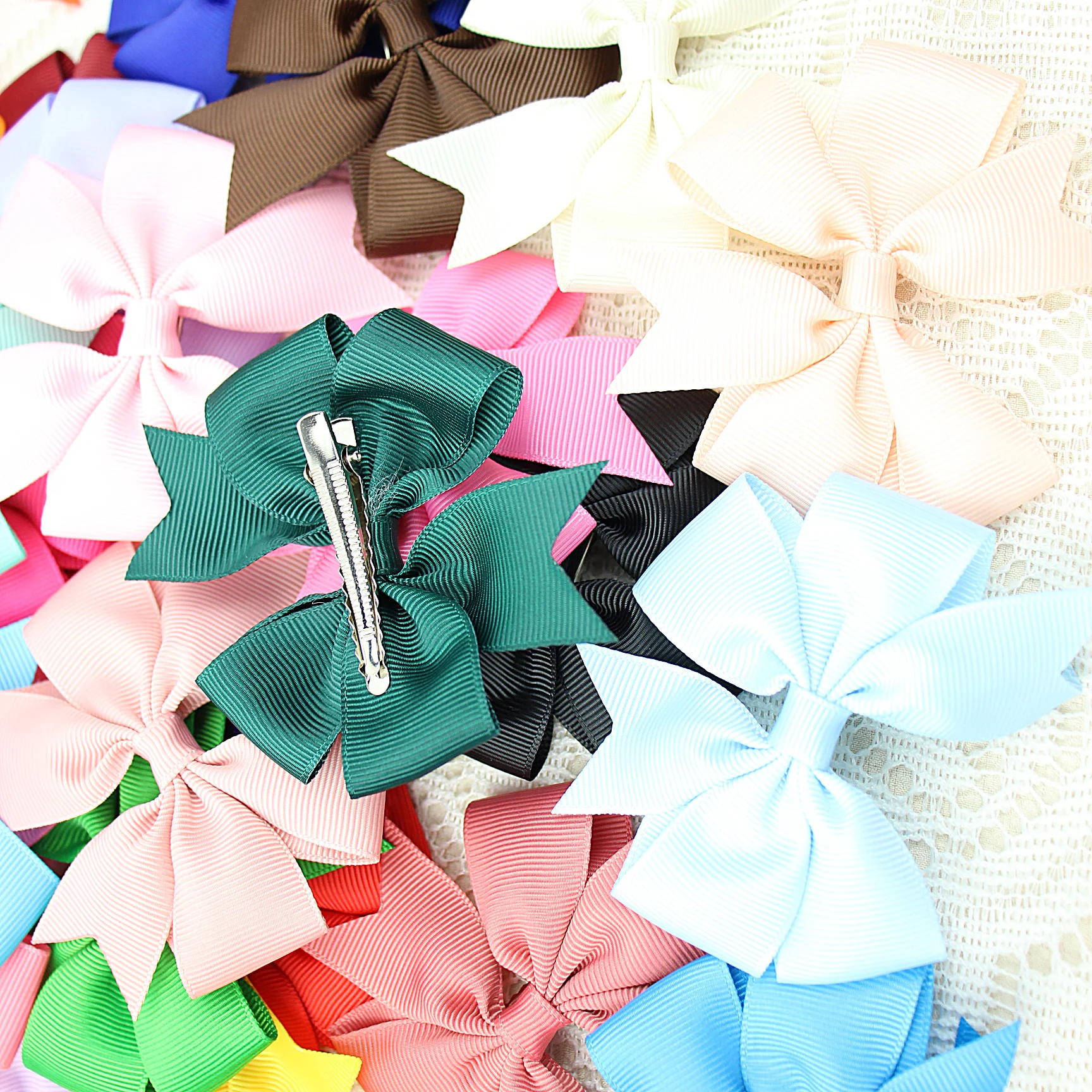 10 قطعة مشبك شعر القوس الشريط للفتيات إكسسوارات ال...