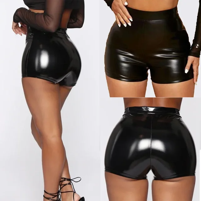Mini short faux cuir femme sexy 6