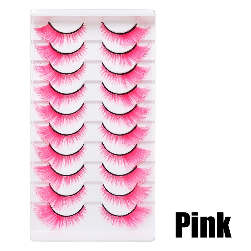 Vibrant Multi-Colored False Eyelashes