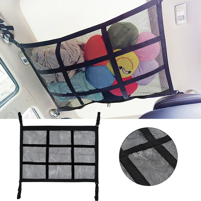 Portable Car Ceiling Storage Net Car Roof Cargo Net Mesh Storage Bag  Campervan