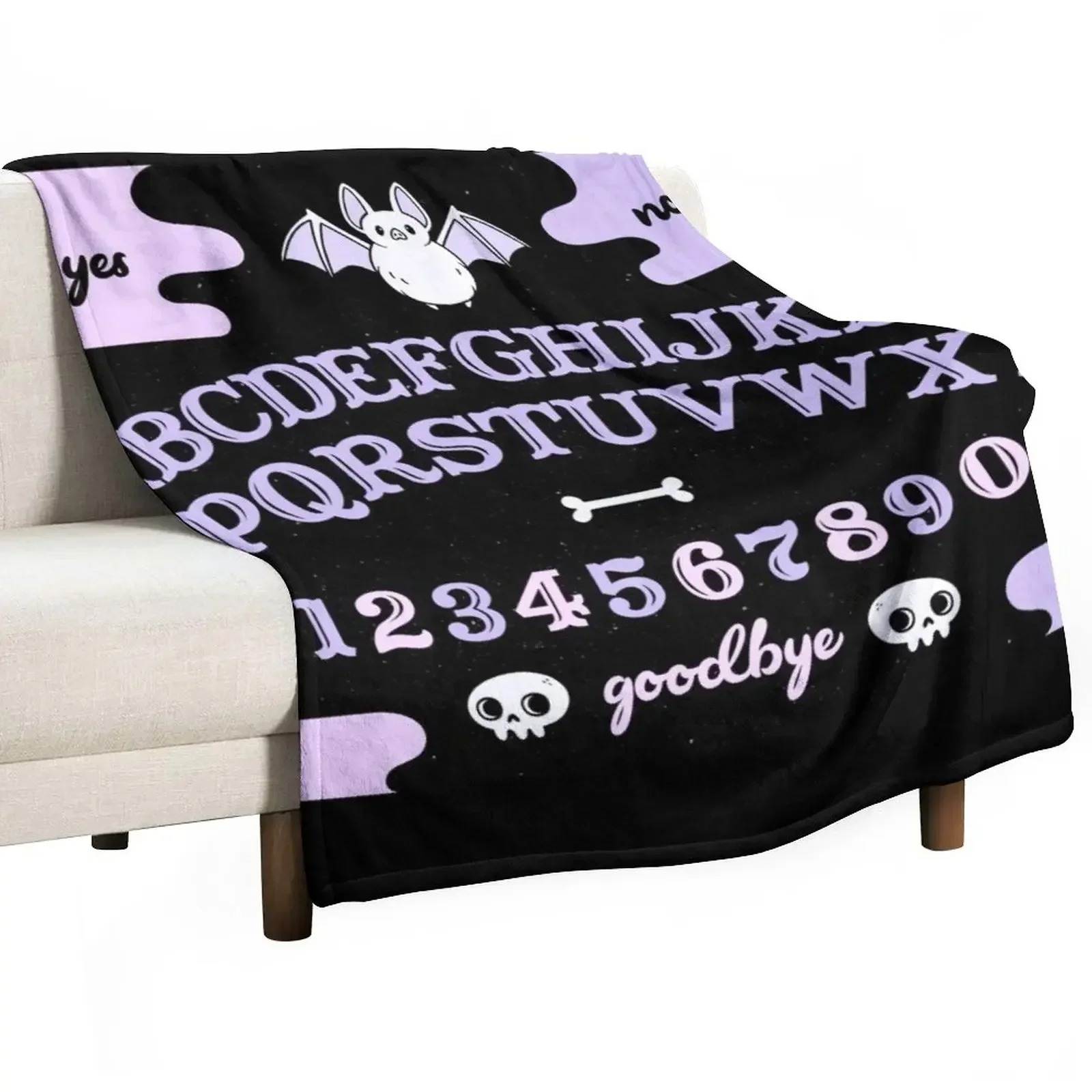 

Cute Ouija // Pastel | Nikury Throw Blanket Decorative Sofa Designers Blankets Sofas Of Decoration Blankets