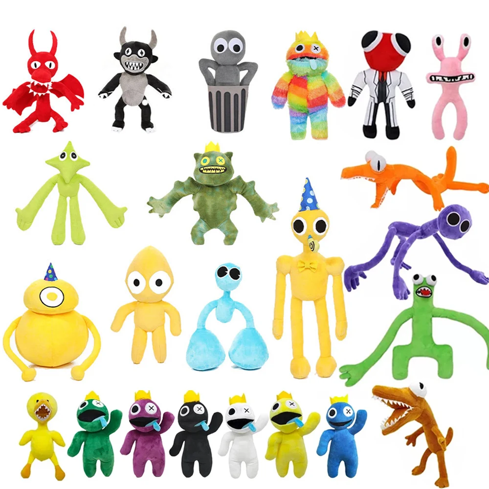 10pcs/set portas roblox figura brinquedos de pelúcia arco-íris amigos  peluche horror anime soft presentes de halloween de Natal