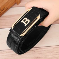 Men's Belt Automatic Buckle Belt High-Quality Trendy Crocodile Pattern Belt Fashionable Jeans Strap Men's Accessories - Image 3