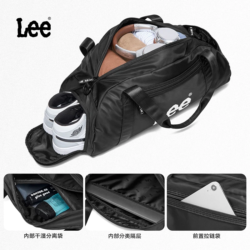 LEE Dry Pocket Sports Fitness Gym Bag for Women Men Large Capacity