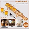 Wine Glasses Stand Wooden Drink Serving Tray With 6 Glasses Glass Cup Rack Tequila Glass Holder Serving Tray For Bar 3