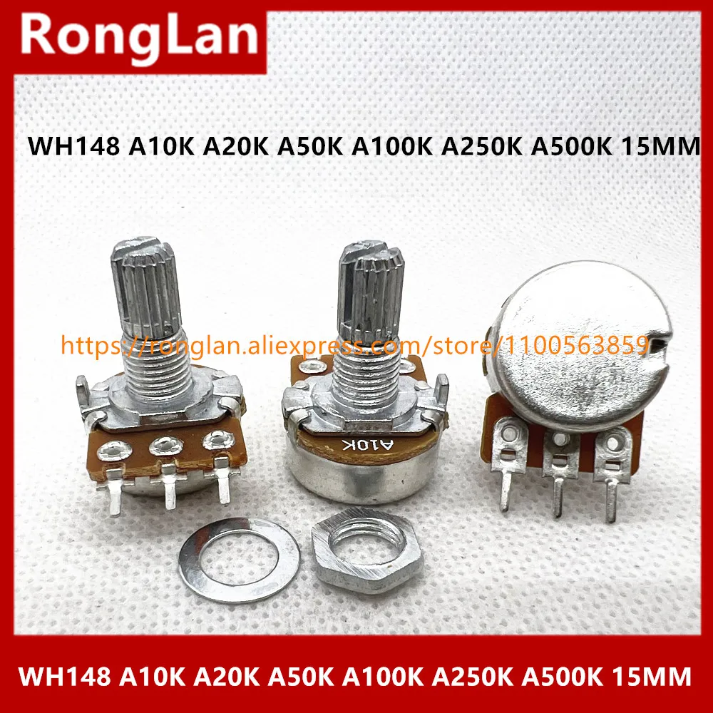 

Wh148 148 single power amplifier Imported diaphragm Single potentiometer 148 A10K A20K A50K A100K A250K A500K 15MM--50PCS