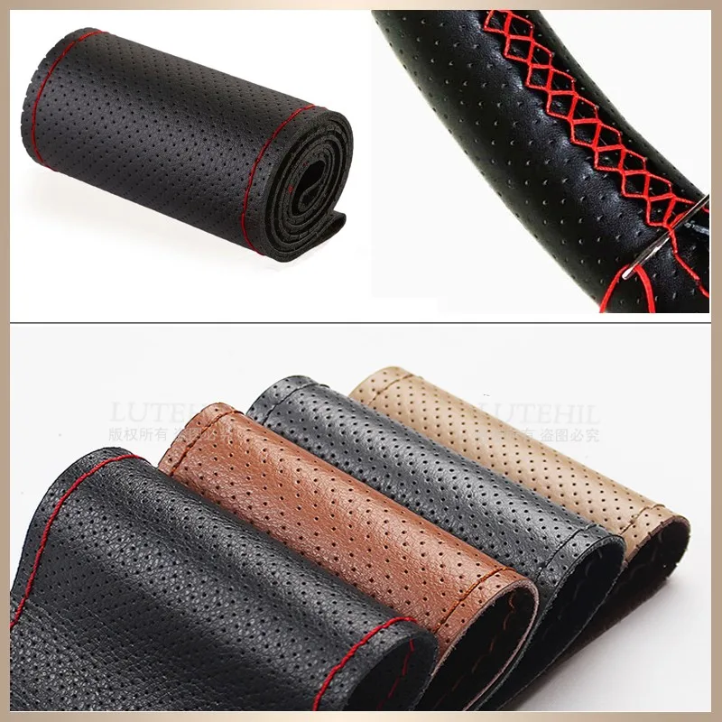 ArtificialLeather38cm15inchCarSteeringWheelBraidCover