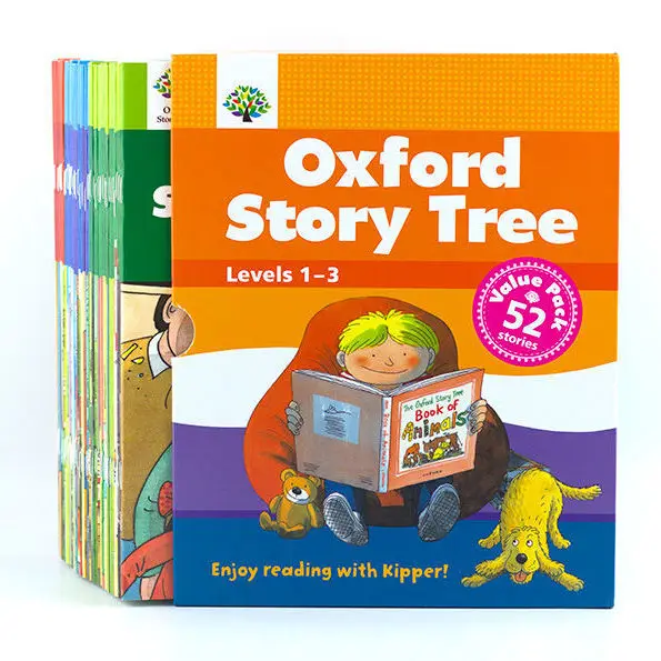 

52 Books/set 1-3 Levels Oxford Story Tree Baby English Reading Picture Book Story Kindergarten Enlightenment Storybook Reading